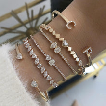 Load image into Gallery viewer, Two-Diamonds Tennis Bracelet