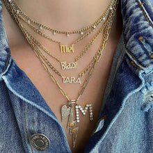 Load image into Gallery viewer, Jumbo Diamond Initial Charm