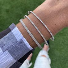 Load image into Gallery viewer, Two Line Pave Bangle