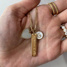 Load image into Gallery viewer, Diamond Initial Round Stone Charm