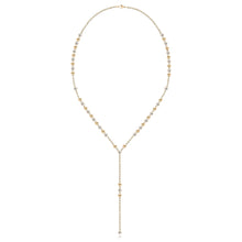 Load image into Gallery viewer, Gold and Diamonds Balls Lariat Necklace
