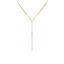 Load image into Gallery viewer, Gold and Diamonds Balls Lariat Necklace