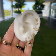 Load image into Gallery viewer, Three Medium Pave Paperclip Earrings