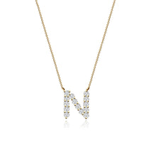 Load image into Gallery viewer, Large Diamond Initial Necklace
