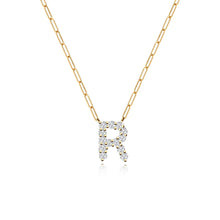 Load image into Gallery viewer, Large Diamond Initial Necklace