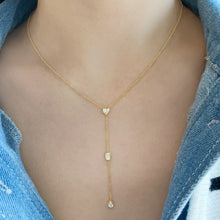 Load image into Gallery viewer, Lariat Multi Bezel Diamond Shape Necklace