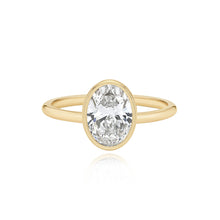 Load image into Gallery viewer, Gold Bezel Diamond Set Engagement Ring