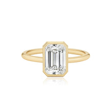 Load image into Gallery viewer, Gold Bezel Diamond Set Engagement Ring
