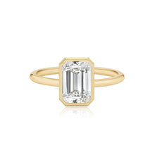 Load image into Gallery viewer, Gold Bezel Diamond Set Engagement Ring