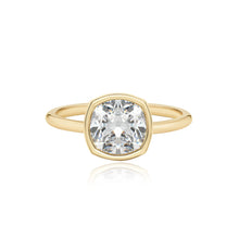 Load image into Gallery viewer, Gold Bezel Diamond Set Engagement Ring