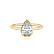 Load image into Gallery viewer, Gold Bezel Diamond Set Engagement Ring