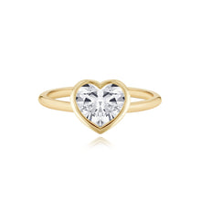 Load image into Gallery viewer, Gold Bezel Diamond Set Engagement Ring