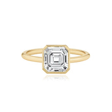Load image into Gallery viewer, Gold Bezel Diamond Set Engagement Ring