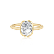 Load image into Gallery viewer, Gold Bezel Diamond Set Engagement Ring