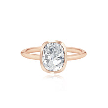 Load image into Gallery viewer, Gold Bezel Diamond Set Engagement Ring