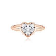 Load image into Gallery viewer, Gold Bezel Diamond Set Engagement Ring