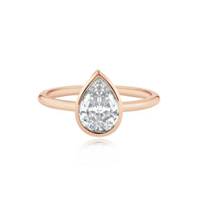 Load image into Gallery viewer, Gold Bezel Diamond Set Engagement Ring