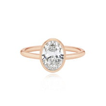 Load image into Gallery viewer, Gold Bezel Diamond Set Engagement Ring

