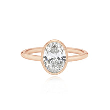 Load image into Gallery viewer, Gold Bezel Diamond Set Engagement Ring