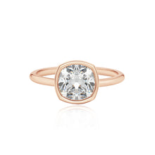Load image into Gallery viewer, Gold Bezel Diamond Set Engagement Ring