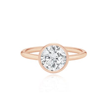 Load image into Gallery viewer, Gold Bezel Diamond Set Engagement Ring