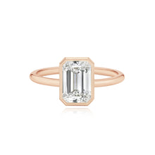 Load image into Gallery viewer, Gold Bezel Diamond Set Engagement Ring