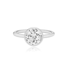 Load image into Gallery viewer, Gold Bezel Diamond Set Engagement Ring