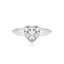 Load image into Gallery viewer, Gold Bezel Diamond Set Engagement Ring