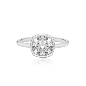 Gold Bezel Diamond Set Engagement Ring
