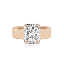 Load image into Gallery viewer, Diamond Engagement Thick Gold Band Ring