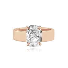Load image into Gallery viewer, Diamond Engagement Thick Gold Band Ring
