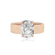 Load image into Gallery viewer, Diamond Engagement Thick Gold Band Ring