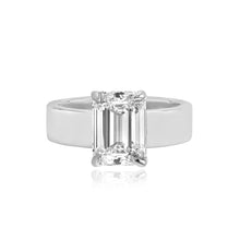 Load image into Gallery viewer, Diamond Engagement Thick Gold Band Ring