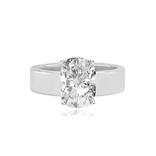 Load image into Gallery viewer, Diamond Engagement Thick Gold Band Ring