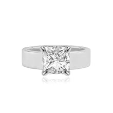 Load image into Gallery viewer, Diamond Engagement Thick Gold Band Ring