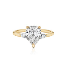 Load image into Gallery viewer, Diamond Gold Bullet Side Stones Engagement Ring