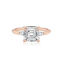 Load image into Gallery viewer, Diamond Gold Bullet Side Stones Engagement Ring