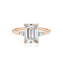 Load image into Gallery viewer, Diamond Gold Bullet Side Stones Engagement Ring