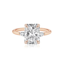 Load image into Gallery viewer, Diamond Gold Bullet Side Stones Engagement Ring