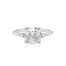 Load image into Gallery viewer, Diamond Gold Bullet Side Stones Engagement Ring