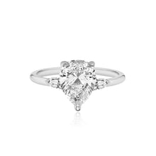 Load image into Gallery viewer, Diamond Gold Bullet Side Stones Engagement Ring
