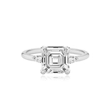 Load image into Gallery viewer, Diamond Gold Bullet Side Stones Engagement Ring