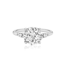 Load image into Gallery viewer, Diamond Gold Bullet Side Stones Engagement Ring