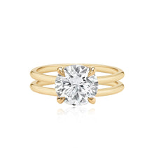 Load image into Gallery viewer, Diamond Double Gold Band Engagement Ring