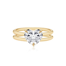Load image into Gallery viewer, Diamond Double Gold Band Engagement Ring