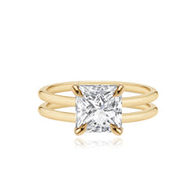 Load image into Gallery viewer, Diamond Double Gold Band Engagement Ring