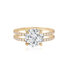 Load image into Gallery viewer, Diamond Double Pave Band Engagement Ring