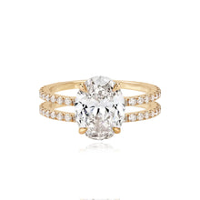 Load image into Gallery viewer, Diamond Double Pave Band Engagement Ring