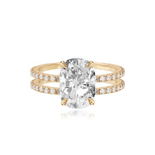 Load image into Gallery viewer, Diamond Double Pave Band Engagement Ring