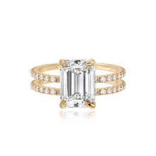 Load image into Gallery viewer, Diamond Double Pave Band Engagement Ring